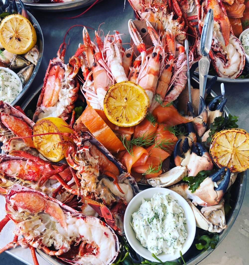 Shellfish seafood platter from Howies Restuarant, Edinburgh