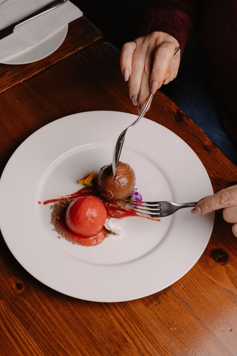 Dessert at Howies Restaurant, Victoria Street, Edinburgh