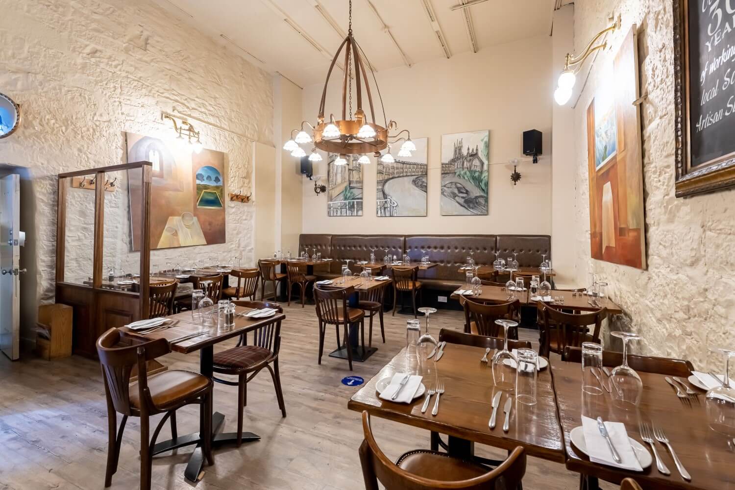 Interior of Howies Restaurant, Victoria Street, Edinburgh