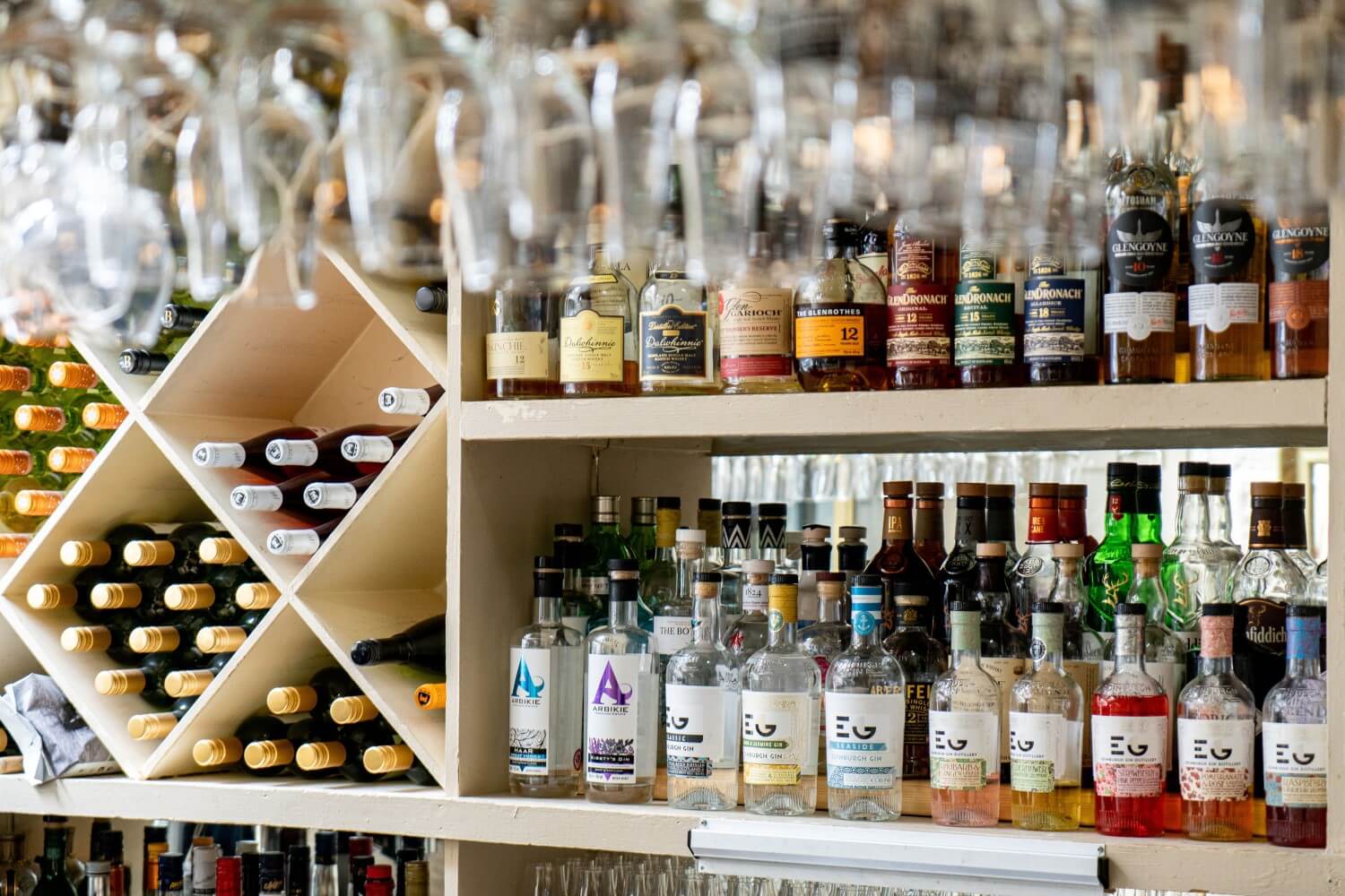 Bar area at Howies Restaurant, Victoria Street, Edinburgh