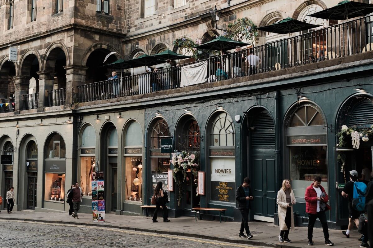 Exterior of Howies Victoria restaurant in Edinburgh