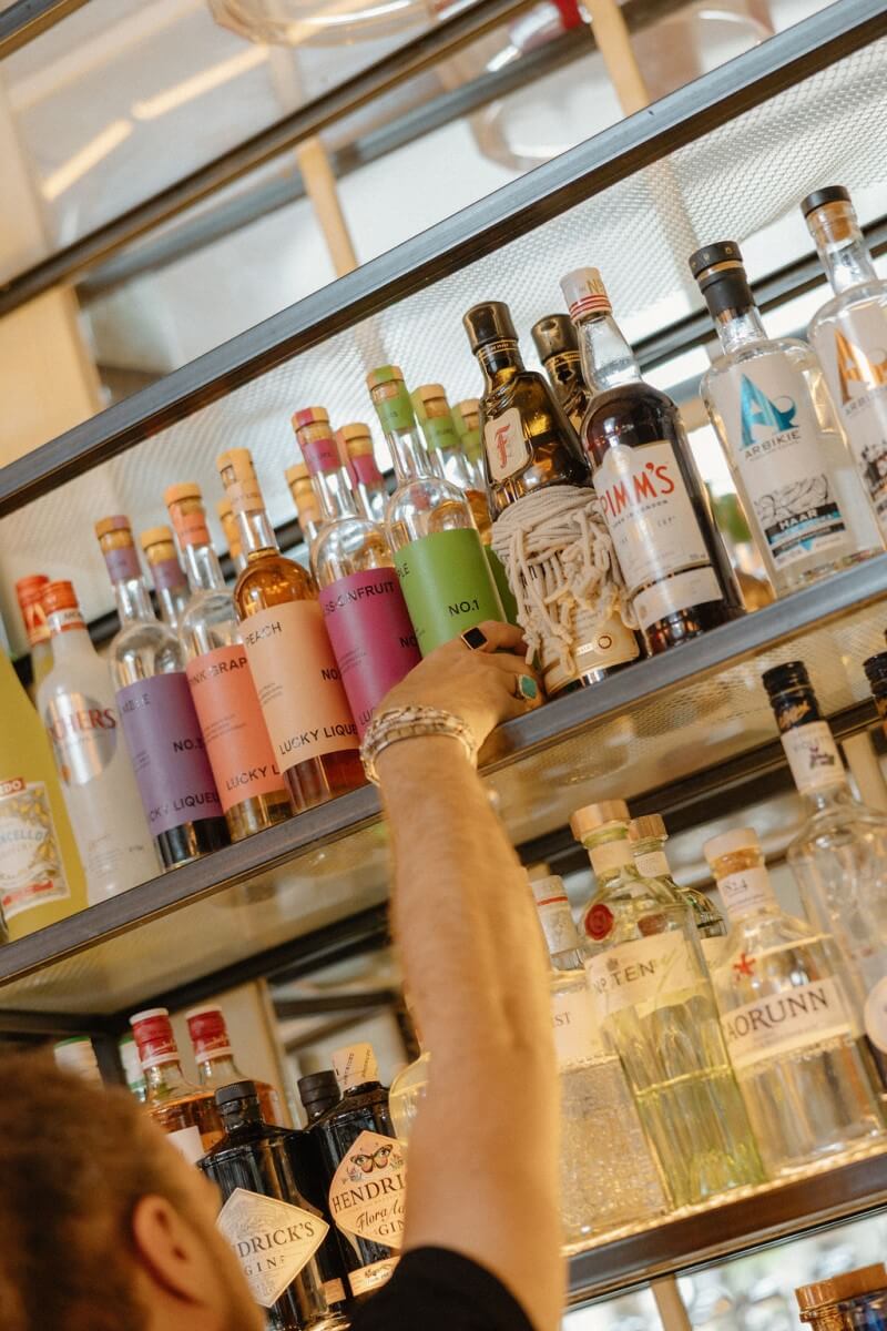 Drinks selection at Howies Restaurant, Waterloo Place, Edinburgh