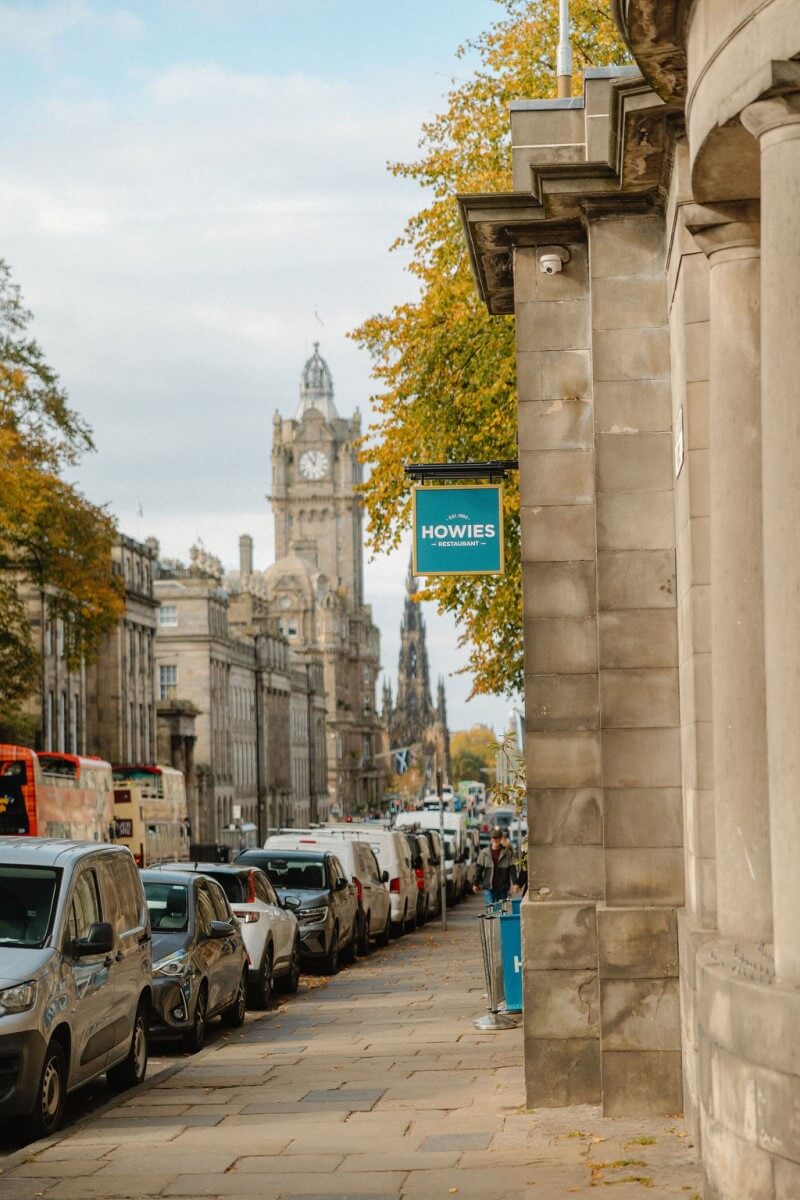 Exterior of Howies Restaurant, Waterloo Place, Edinburgh