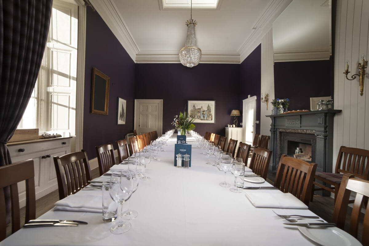 Howies Waterloo, Edinburgh: interior of private dining room