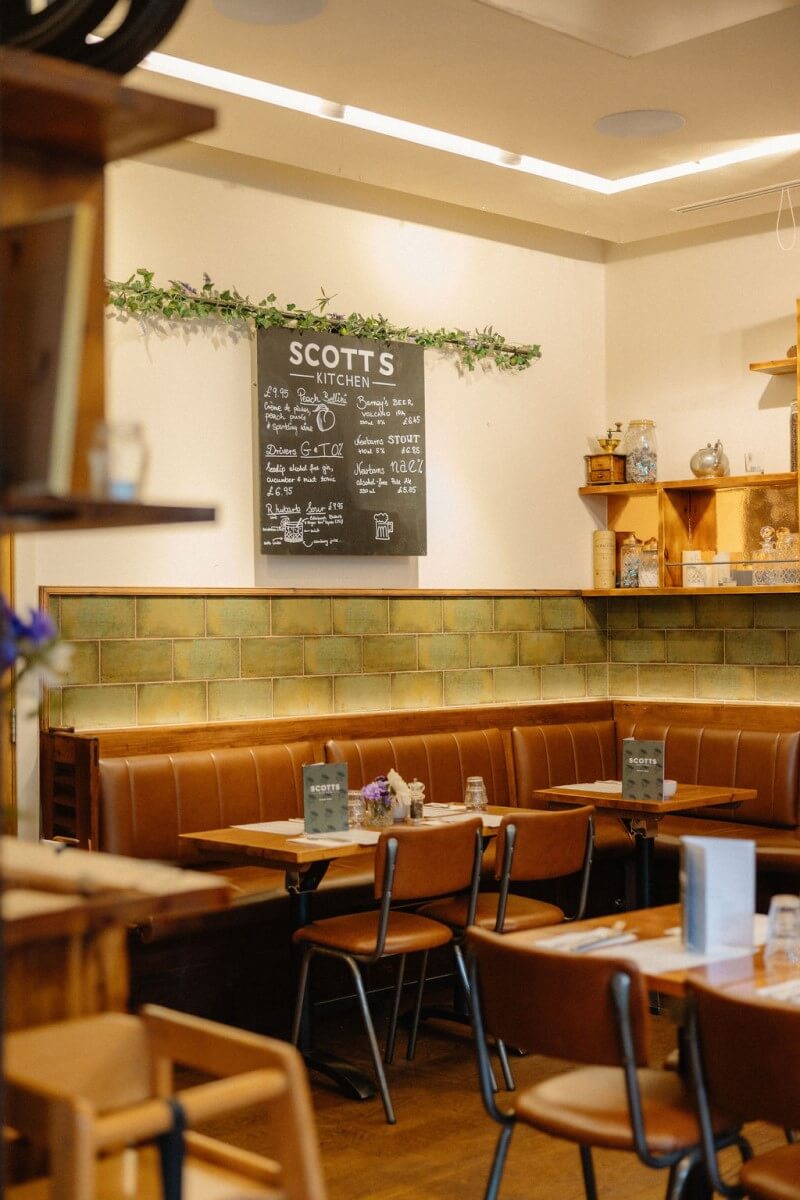 Interior at Scotts Kitchen, Victoria Street, Edinburgh