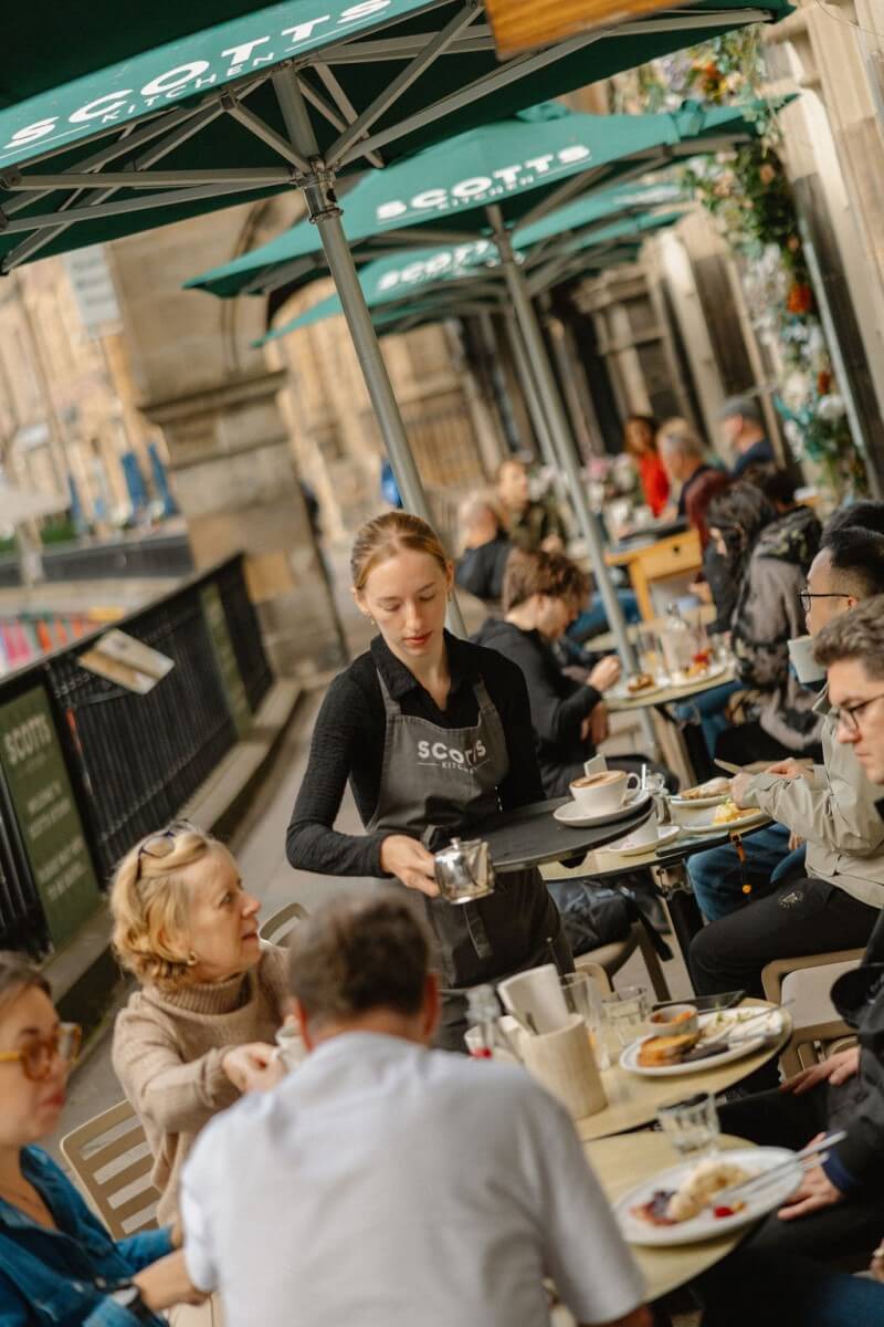Terrace at Scotts Kitchen, Victoria Street, Edinburgh