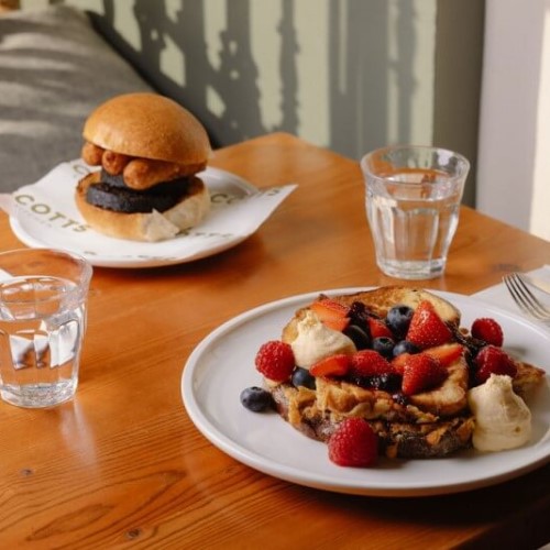 Breakfast menu at Scotts Kitchen, Edinburgh